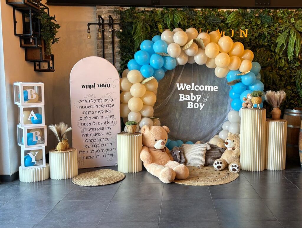 קיר בלונים לברית