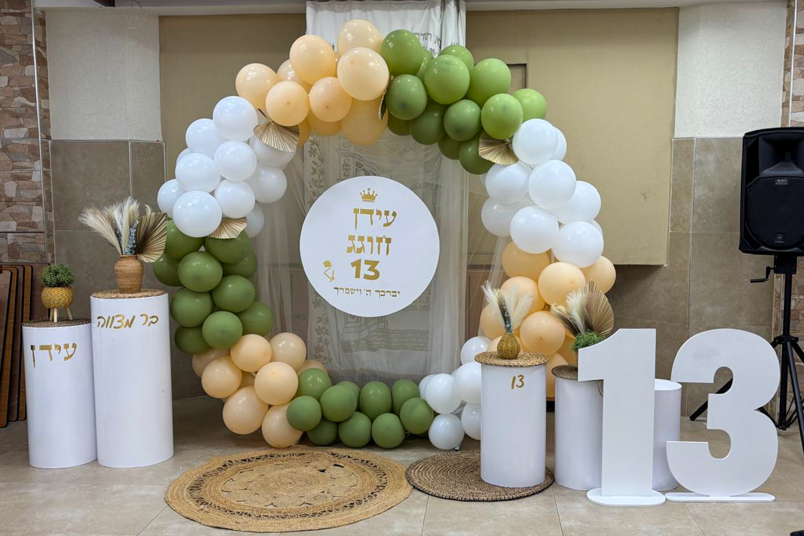 קיר בלונים מעוצב